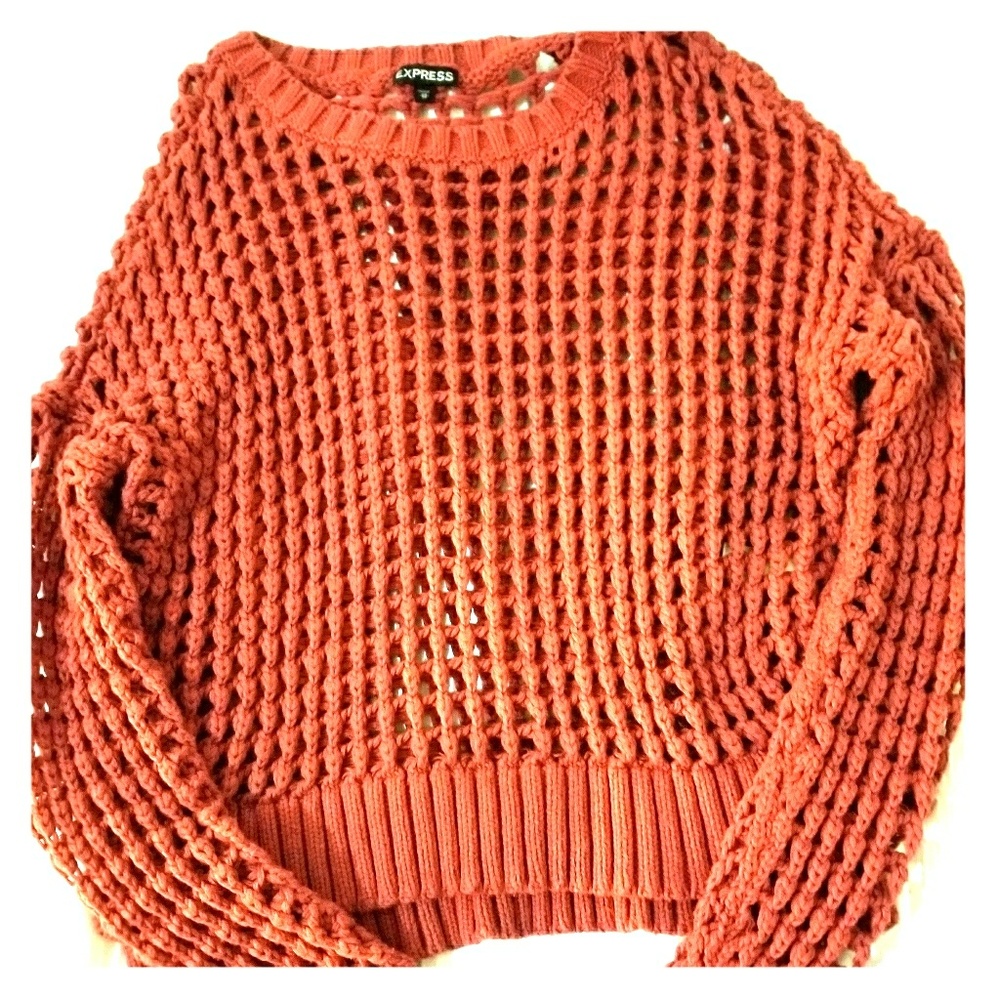 Express sweater top. Red. Knit